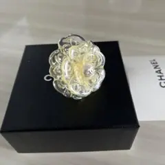 CHANEL シャネル 指輪 クローバー ココマーク クリア リング 希少 CHANEL シャネル 指輪 リング ココマーク クローバー