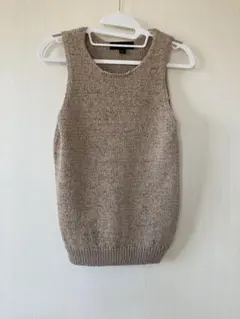 ZARA ノースリーブニット ベージュ M