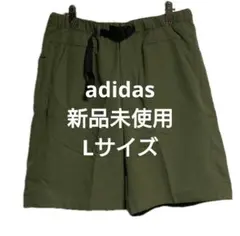 adidas 新品 ショートパンツ オリーブ ウェビングベルト Lサイズのサムネイル