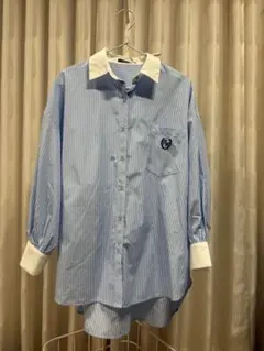 one way ストライプシャツ 長袖