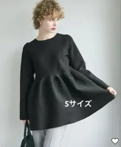 coca フレアニットスポンディッシュ ペプラム ミディ丈