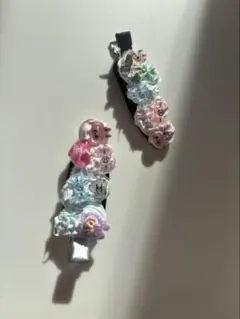 カラフルなキャラクターのヘアクリップセット