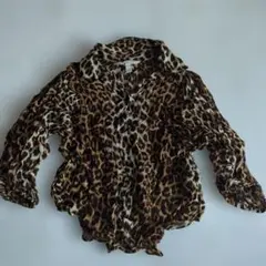 H&M　レオパード　シャツ　シアーのサムネイル