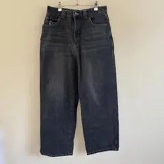 CMT ダークデニム ワイドレッグパンツ