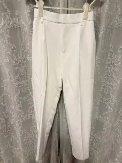 Re:EDIT ホワイト テーパードパンツ　スラックス