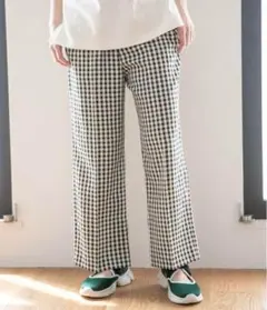 ニコアンド イージーパンツ ギンガム チェック パンツ スリットパンツのサムネイル