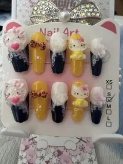 ハローキティ ネイルチップ 立体デザインSサイズ