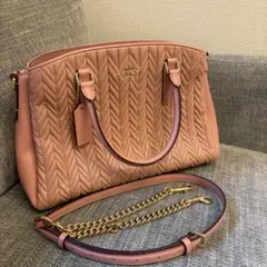 COACH キルティングバッグ ピンク