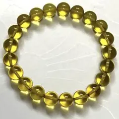 最終値❗️【新品】アンバー(天然琥珀)φ10mm玉ブレスレット　内径6.0cm