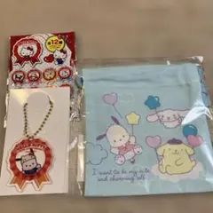 ポチャッコ他ミニ巾着＆ポチャッコアクリルキーホルダー