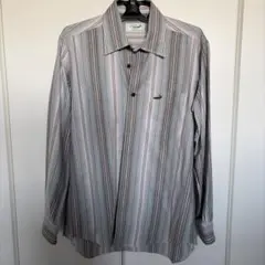 クロコダイル メンズ 長袖 ストライプ シャツ M