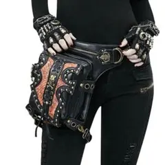 レザー風　スカルデザインボディバッグ
