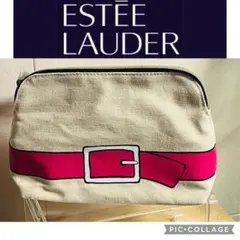 ⭐️新品 ⭐️エスティローダー キャンバスポーチ ピンクベルト ノベルティ 非売品