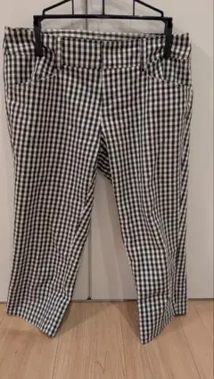 ギンガムチェック カジュアルパンツ サイズ記載あり