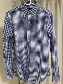 【極美品】Ralph Lauren ギンガムチェックシャツ　ボタンダウンコットン