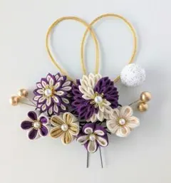 つまみ細工髪飾りNo158