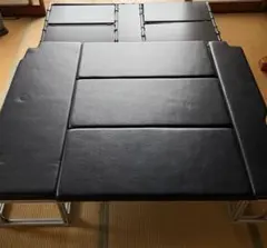 にゃーさん様専用】フラット4点セット&ベット4分割【ブラックレザー