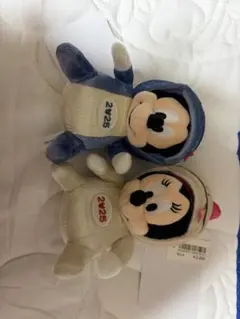 ディズニー 2025 ミッキー ミニー ぬいぐるみバッジ