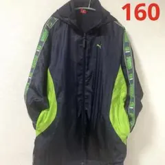 【値下げ‼︎】Puma フード付きジャケット ネイビー/ライム　　160cm