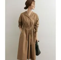 アーバンリサーチドアーズ ブラウン 長袖 シャツワンピース