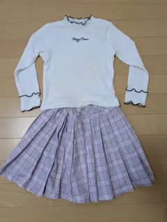新品 mezzo piano 半袖Tシャツとプリーツスカート - メルカリ