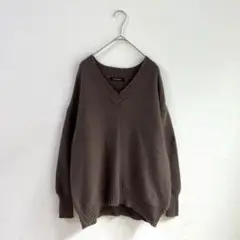 3327【ロートレアモン】ニット　セーター　長袖　Vネック　アンゴラ　３８　秋冬