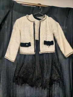 発表会　卒園式 子供服 スーツ 女の子 入学式 小学生120cm 靴2足付き