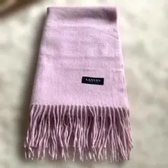 LANVIN ピンク マフラー フリンジ付き