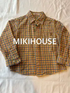 【ミキハウス】　100センチ　チェック　シャツ