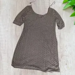 バナナリパブリック ヘリテージ クロシェレース　ワンピース 14 XL 茶系のサムネイル