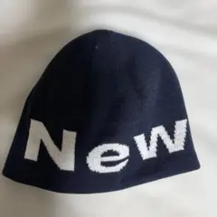 New York ロゴ ニット帽 ネイビー