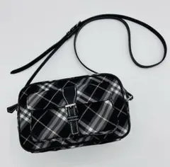 美品　バーバリーブルーレーベル　ポシェット　チェック　ショルダーバッグ　斜め掛け
