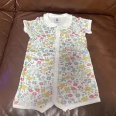 Petit Bateau 花柄ロンパース 3m/60cm
