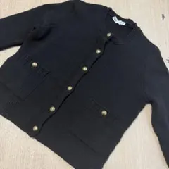 ZARA 金ボタンニットカーディガン