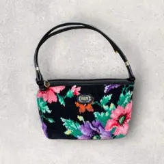 FEILER フェイラー ハンドバッグ ミニ　花柄 シェニール 織り レディース