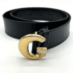 GUCCI グッチ ヴィンテージ レザーベルト ブラック　260108004YA