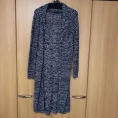 海外購入！ニット ロングカーディガンネイビーS