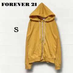 フォーエバー21 フード付きパーカー Sサイズ マスタードイエロー カジュアル