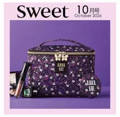 Sweet 10月号付録 アナスイ フラワー柄バニティポーチ&缶ミラー