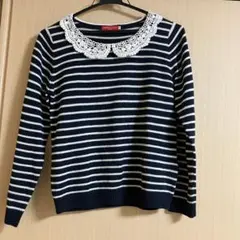 earthmusic&ecology ボーダー柄ニット