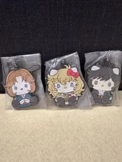 ベルばらハローキティ　ラバーマスコット3個セット　ガチャ