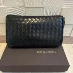Bottega Veneta ブラック レザー 長財布