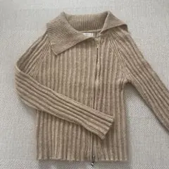 ジップアップセーター