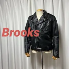 Brooks70s Vintageダブルライダースジャケット　デカタロンジップ
