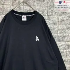 MLB LA 刺繍 ロサンゼルス ドジャース 長袖 ロングTシャツ 6L 古着