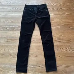 GU コーデュロイ　ズボン　黒