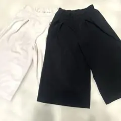 ROPE タック入りワイドパンツ 38サイズ アイボリー黒2本セット