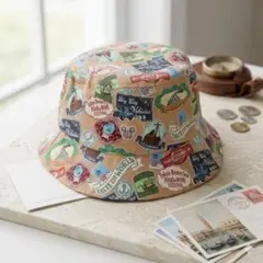 【美品】ディズニーシー フード＆ワインフェスティバル バケットハット 帽子