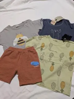 Tシャツ・ショートパンツ4点セット 90cm