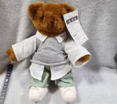 【希少・当時物】セガ テディベア ぬいぐるみ クマ 白シャツ＆ベスト レトロ